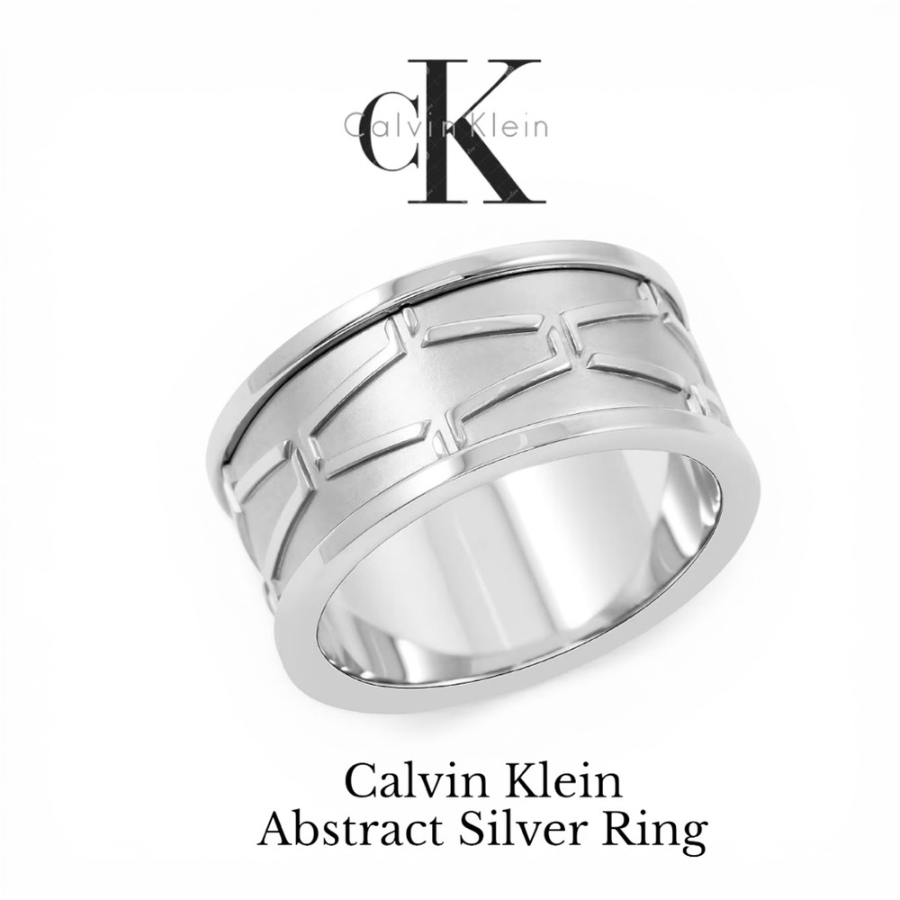 Calvin Klein Abstract Silver Band - Unisex